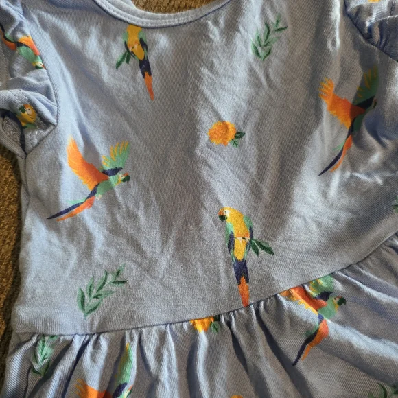 Kyte Baby Twirl Bodysuit Dress In Macaw - 0-3mo - Picture 6 of 7